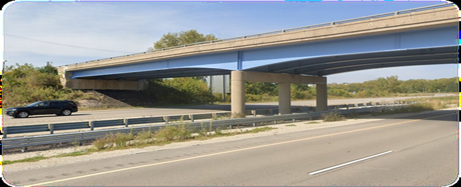 Girders and substructure of a rehabilitated USH 12 bridge